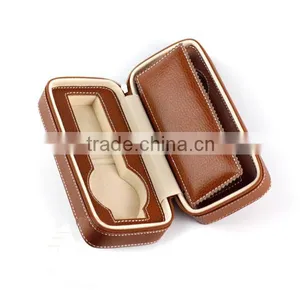 Engraved Leather Watch Case With Zipper thumbnail-2