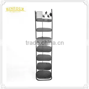 7 Tiers Metal Black Indoor Deco Portable Shoe Racks thumbnail-1