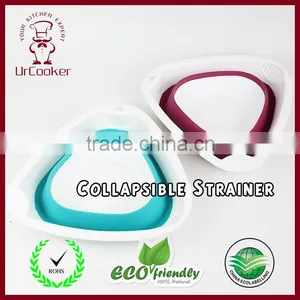 Factory Directly Supply Custom Design Food Grade Plastic Collapsible Strainer thumbnail-1