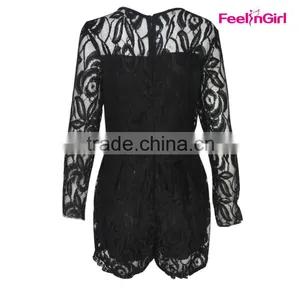 Wholesale Fat Women Black Lace Evening Dress Patterns thumbnail-3