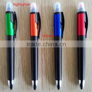 Hot Selling Plastic Ballpoint Pen With Highlighter thumbnail-1