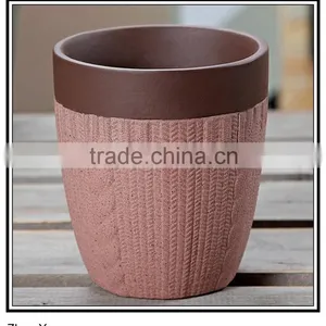 Plant Pot of Ceramic Pot Red Porcelain thumbnail-3