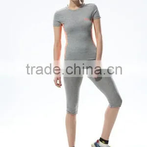 New Design for Women Running Set With Polyester and Spandex /Gym Wear/pants and T-shirt thumbnail-1
