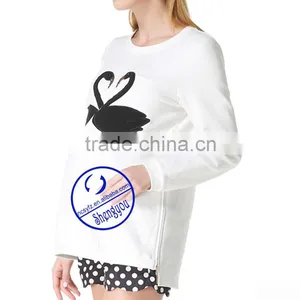 Custom 100% Cotton Maternity's Hoodies & Sweatshirts With Side Zipper thumbnail-5