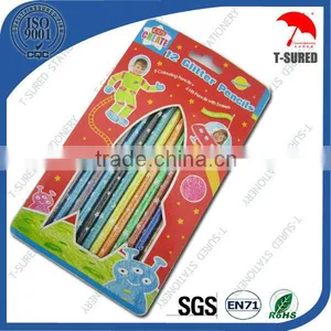 7'' Glitter Pencil With Eraser Set & Box thumbnail-1
