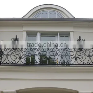 Outdoor Decorative Wrought Iron Balcony Railing thumbnail-1