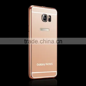 High Quality Aluminum Mirror Bumper Cell Phone Case For Samsung Galaxy Note 5 Mirror Case thumbnail-4