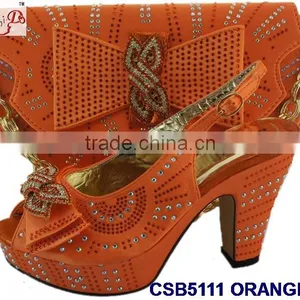 CSB5111 Newest Design 2016 Woman Hot Selling Shoes With Matching Bags Crystal Cluth Factory Price Shoes Whole Sale Price thumbnail-3