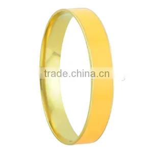 Charm Laides Bangle Stainless Steel Bracelet Resin Inlaid and IP Gold Plating thumbnail-1