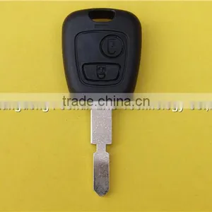 Key Car no Logo Remote 2 Button Key Cover Shell Blank Peugeot 406 Key Fob thumbnail-2