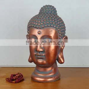 Hot Sale Desktop Decoration Bronze Buddha Head For Sale thumbnail-2