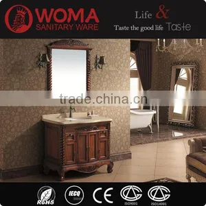 Single Wash Basin Bathroom Floor Vanities Malaysia Oak Wood Bathroom Furniture No.3016 thumbnail-1