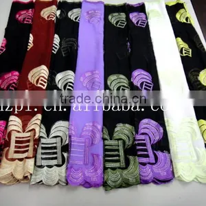 Sequins Embroideried Design Cheap Fabric Wholesale Polyester Embroidery Muslim Scarf thumbnail-2