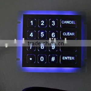 IP65 4x4 Rear Panel Mount Industrial Usb Metal Numeric Keypad thumbnail-5