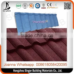Zinc Stone Chip Factory Direct Sell Shingle Stone Coated Roof Tiles thumbnail-1