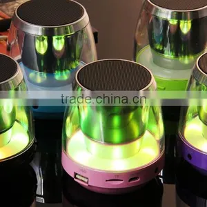 2016 Colorful Led Light Portable Mobile Phone Amplifier Bluetooth Speaker With Usb thumbnail-1
