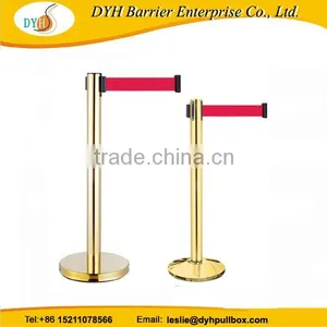 Gold Stanchion Crowd Control Stanchion Post Crowd Control Strap Barrier thumbnail-3