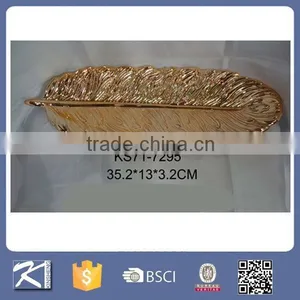 Colorful Home Decorative Items Ceramic Leaf Plate thumbnail-3