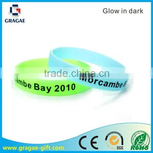 High Quality Glow in Dark Silicone Wristbands thumbnail-1