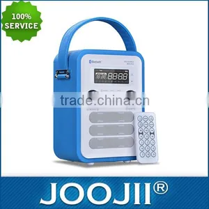 Bluetooth Speaker With PU Leather Cover, USB, FM Radio, SD Card, AUX , LCD Display, Clock/alarm/calendar and Remote Contro thumbnail-1