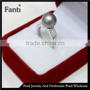 Real Freshwater Pearl Price Natural Pearl Price Round Pearl Ring Real 925 Silver Ring thumbnail-1