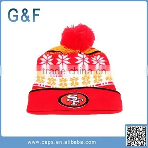 Fashion Funny Crochet Beanie With Flower thumbnail-5