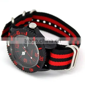 Hot Sport Active Quartz Nato Nylon Strap Watch Water Resistant thumbnail-1
