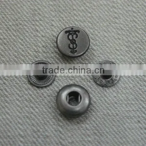 10mm Custom Logo Four Parts Metal Brass Snap Button thumbnail-1