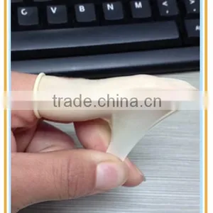 Latex Yellow ESD Finger Cot for Electronic Use thumbnail-4
