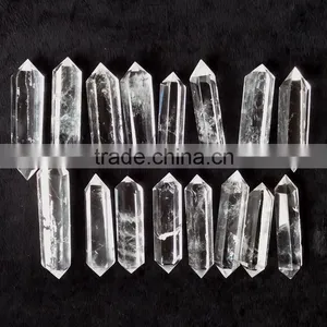 Top Quality Natural Clear Quartz Crystal Double Terminated Point thumbnail-1