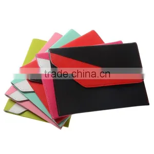 2-Tone PU Leather Envelope Sleeve Pouch for Tablet With Card Holders thumbnail-1