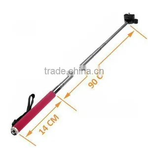 Rose Red Portable Handheld Monopod Extendible Self-portrait Selfie Cell Phone Holder thumbnail-2