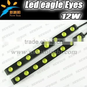 1W*12pcs Leds High Power Eagle Eyes Light for All Cars Easy Installation Car Daytime Running Lights thumbnail-1