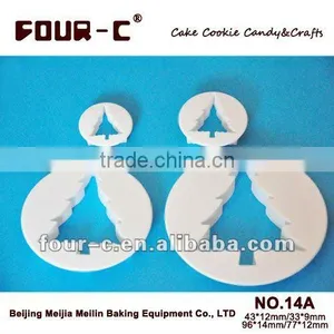 Christmas Tree Sugarcraft Fondant Cutters Plastic Cake Decorating Cutters thumbnail-1