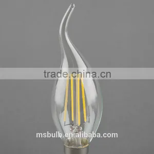 Mingshuai Chandelier LED Filament Candle Candelebra C35 Full Glass Lamp 4W E14 Dimmable thumbnail-2
