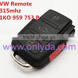 VW 3+1 Button Remote Control 1KO 959 753P With 315mhz thumbnail-1