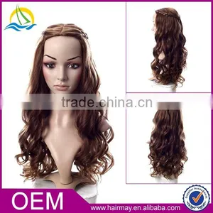 Long Braided Synthetic Kinky Curly u Part Hair Side Party Wig 2015 thumbnail-1