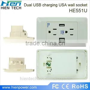 Socket Internal Wiring 15A Tripolar US Standard Wall Outlet, ETL Approval thumbnail-5