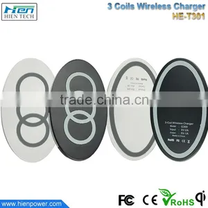China Factory Supply High Efficiency Universal 3 Coils Power qi Wireless Mobile Chargers thumbnail-1