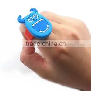 Promotional Soft Pvc Finger Rings/cute Rubber Rings/funny Cartoon Finger Rings thumbnail-1