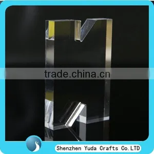 Diamond Polished Laser Engraced Advertising Letter Sign N, Crystal Acrylic Letter Sign thumbnail-1