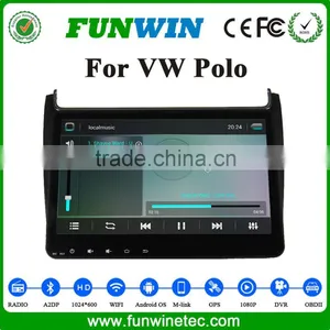FUNWIN 10.1" Android 4.4.2 Car Multimedia System Double Din for vw Polo Car Radio Gps Audio System GPS thumbnail-1