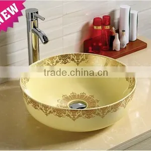Special Offer Color Basin Shape Golden Color Design Stand Basin thumbnail-2