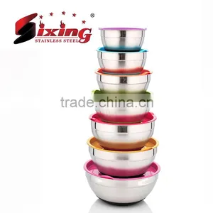 High Quality Stainless Steel Bowl/Mixing Bowl/Salad Bowl With Silicone Base thumbnail-2