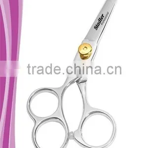 Ninja Lefty Hair Styling Shear 6.5 Inch Fix Finger Rest Adjustable Gold Tension Dial Mirror Finish thumbnail-1