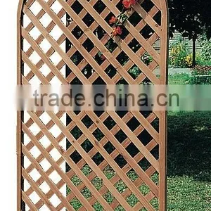 Solid Wood Lattice Panels Used as Garden Door thumbnail-1