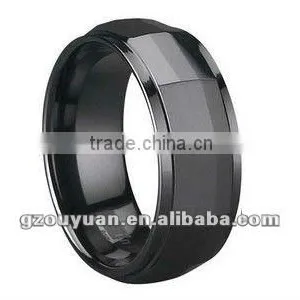 Ladies Fancy Black Channal Ceramic Ring/ 2012 Hot Sell Design Ring thumbnail-1