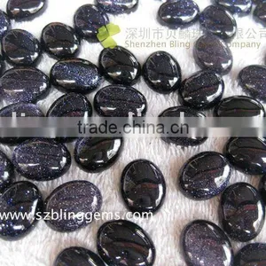 Lowest Cost Natural Semi Precious Gemstone Blue Sandstone Oval Cab thumbnail-1