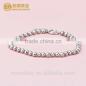 Wholesale Silver Beads Bracelets for Men, Friendship Bracelets Jewelry Stores thumbnail-1
