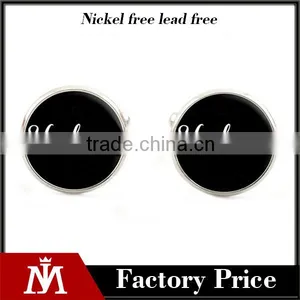 2016 Trendy Products Black Round Cooper Cufflinks for Mens Shirts thumbnail-1